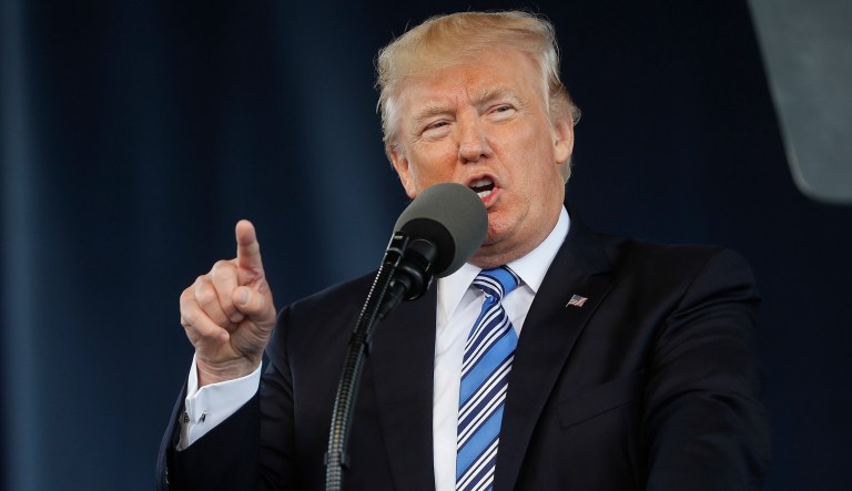The best thing about Trump's corporate tax cut is that it makes his tariffs and import restrictions wholly unnecessary. (AP Photo/Pablo Martinez Monsivais)