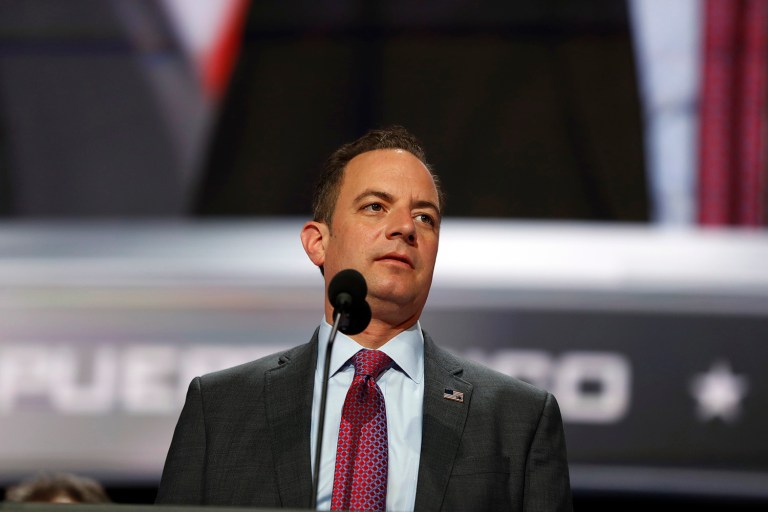 Reince Priebus predicted Tuesday that Donald Trump will be at least tied with Hillary Clinton by Labor Day. (AP Photo/Carolyn Kaster)