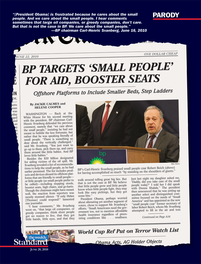 BP Targets ‘Small People’ For Aid, Booster Seats