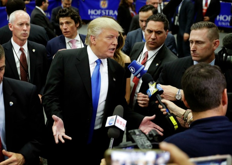 The media critique dovetails off a week of accusations levied against Donald Trump by women who claim Trump sexually harassed them, in some cases decades ago. (AP Photo)