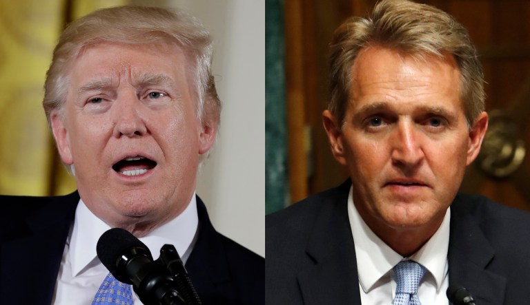 Trump's speeches before young people this week stand in stark contrast to Flake's new book.