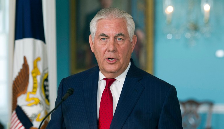 Secretary of State Rex Tillerson dodged questions on Wednesday about whether he once called President Trump a 
