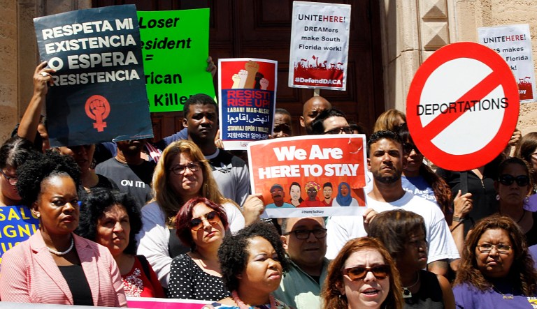 By keeping the terms of DACA in place as policy for the next six months, the Trump administration has deliberately set the stage for a legislative deal that can finally give DACA recipients the certainty about their situation and their future that they deserve. (Pedro Portal/Miami Herald via AP)