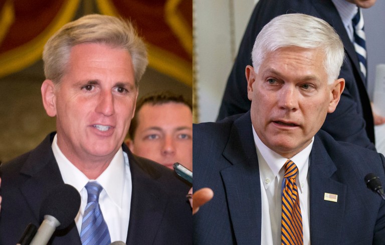 House Majority Whip Kevin McCarthy of California and House Rules Committee Chairman Pete Sessions of Texas, two fierce rivals within the senior GOP leadership ranks, began courting members almost immediately upon Eric Cantor's loss to upstart challenger Dave Brat, a college economics professor. (AP Images)
