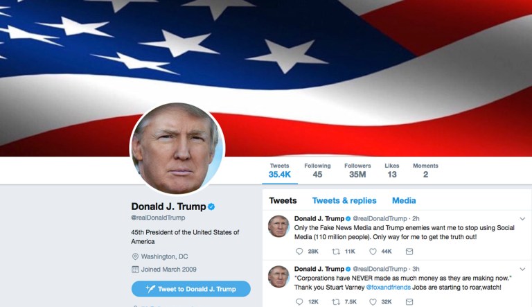 In the last two weeks alone, President Trump has swapped the photo on his personal account five different times. While North Korea was threatening to vaporize Guam and white supremacists tore Charlottesville to pieces, Trump was adding a little bit of flare to his microblog. (Courtesy of Twitter via AP)