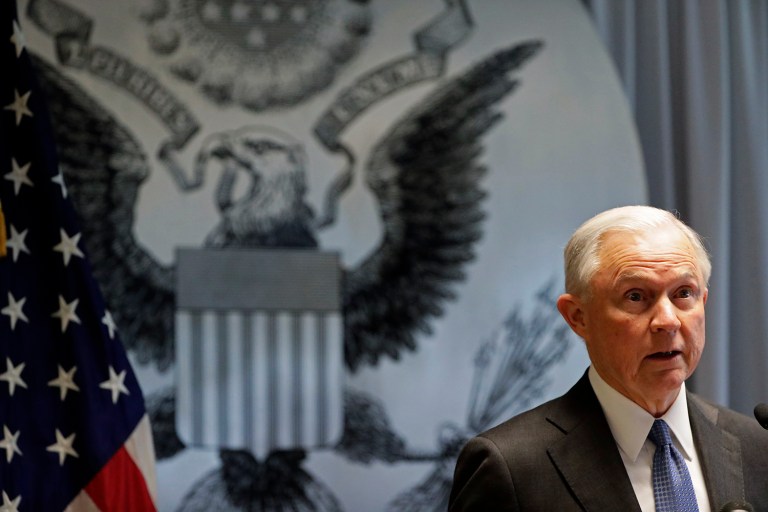 Attorney General Jeff Sessions described the criminal justice system as a 