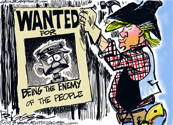 Editorial cartoon: The enemy of the people