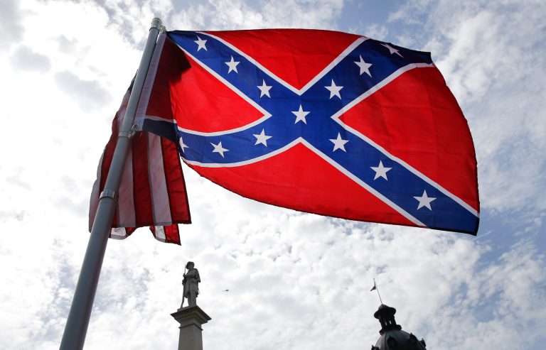 South Carolina's capitol removed the Confederate battle flag from a Confederate soldier monument on the statehouse grounds. (AP Photo)