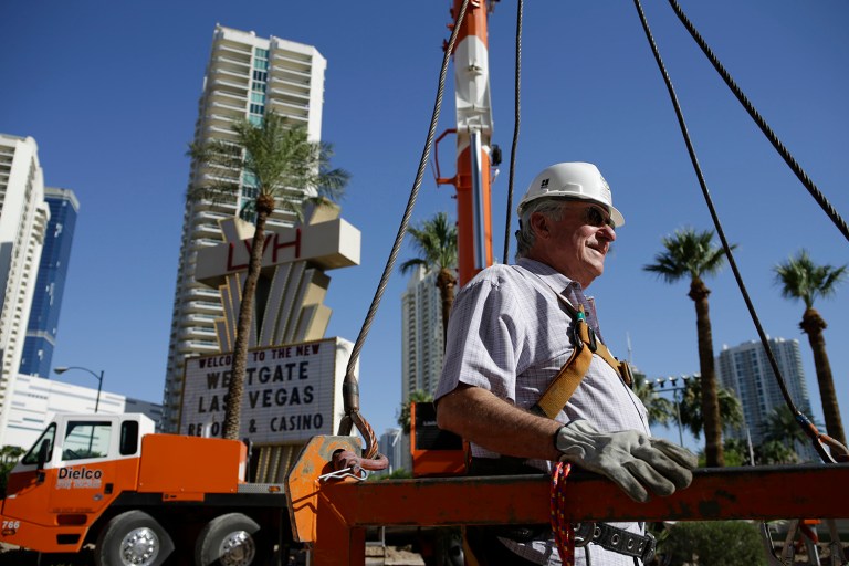 David Siegel, founder of Westgate Resorts, blasted out an electronic message to his large staff urging them to take part in the biggest election of his lifetime. (AP Photo)