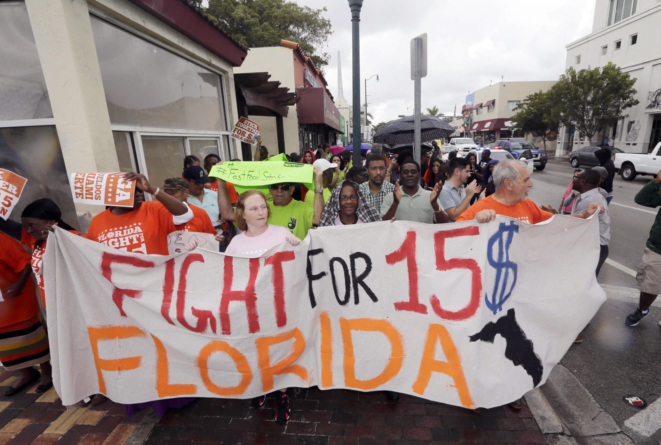 Unions promise whopper of a fast-food protest