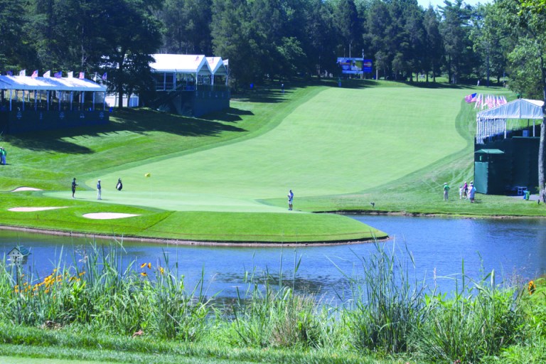 Scott Silverstein/the washington ExamIner
Favorable weather conditions this spring have allowed the greens and fairways at Congressional to be cut short and fast.