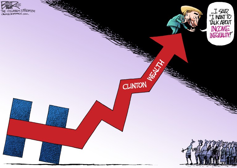 Editorial Cartoon: Hillary the Rich