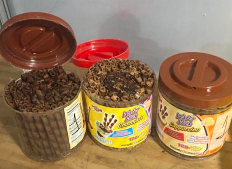 Agents found eight bricks of cocaine weighing about 10 pounds, which had an estimated value of $175,000. (Photo courtesy of Customs and Border Protection)