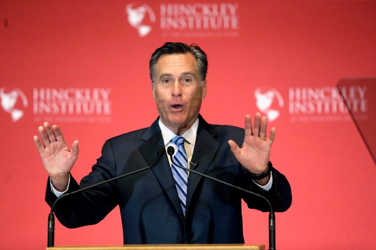 Mitt Romney said he would rather write in his pick than vote for Hillary Clinton or Donald Trump. (AP Photo/Rick Bowmer)