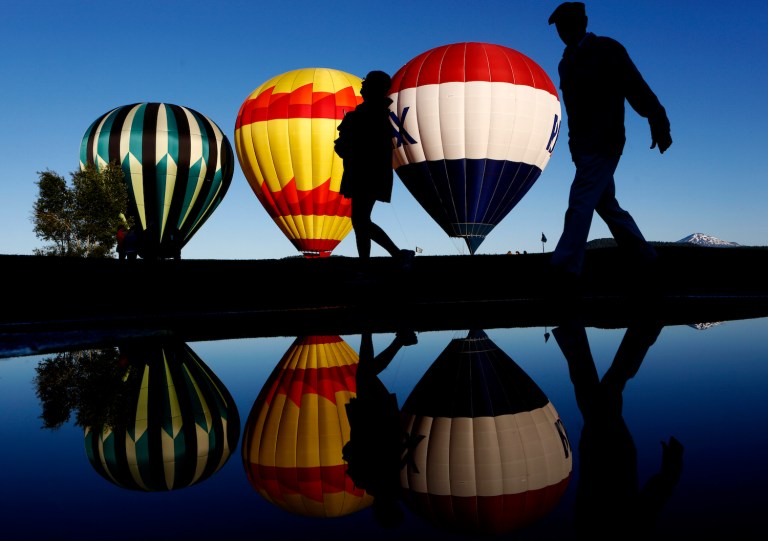 Balloon caught fire before going down, and there do not appear to be survivors. (AP Photo)