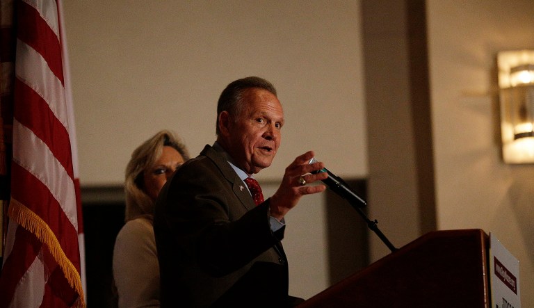 The former state Supreme Court justice and current frontrunner in the special Alabama Senate primary appeared completely unclear on the concept. (AP Photo/Brynn Anderson)