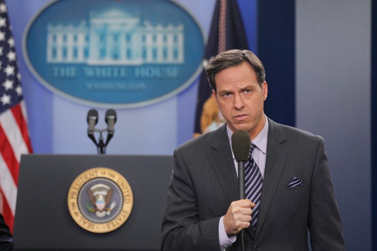 Jake Tapper, then of ABC News and now of CNN, is pictured in the James Brady Press Briefing Room at the White House in Washington in October 2010. (AP Photo/Charles Dharapak)