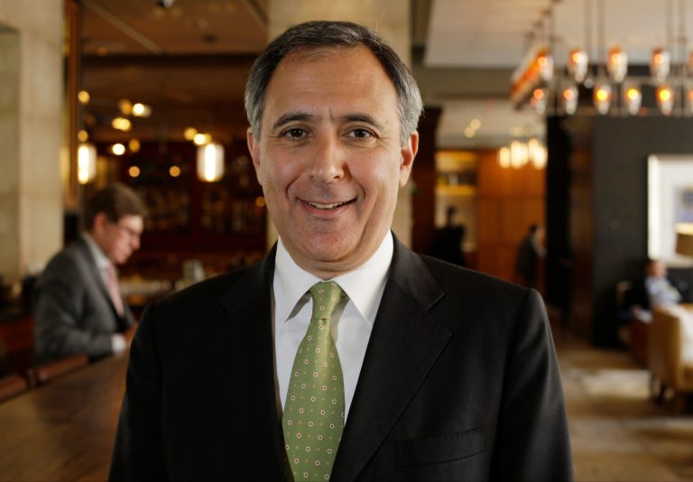 In this Tuesday, June 3, 2014 photo, InterContinental Hotels Group CEO Richard Solomons poses for a photo, in New York. The InterContinental group now has more than 4,700 hotels and another 1,100 under development. (AP Photo/Frank Franklin II)