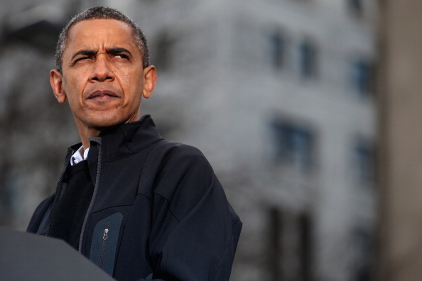 MADISON, WI - NOVEMBER 05:  U.S. President Barack Obama addresses a rally during the last day of campaigning in the general election November 5, 2012 in Madison, Wisconsin. Obama and his opponent, Republican presidential nominee and former Massachusetts Gov. Mitt Romney are stumping from one 'swing state' to the next in a last-minute rush to persuade undecided voters.  (Photo by Chip Somodevilla/Getty Images)
