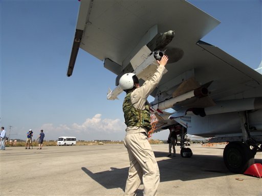 Russia and the U.S. have been sharing airspace over Syria for weeks as American jets strike Islamic State targets and the Russians strike rebels fighting against Syrian President Bashar Assad.Â (AP photo/Dmitry Steshin, Komsomolskaya Pravda)