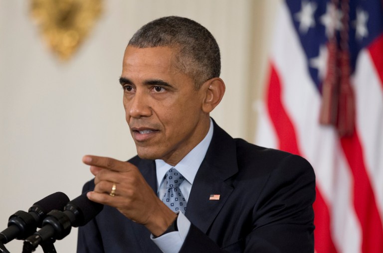 The White House said President Obama would veto a House bill on the floor Wednesday that would grant the Treasury limited borrowing authority if the federal government hits the debt ceiling. (AP Photo/Manuel Balce Ceneta, File)