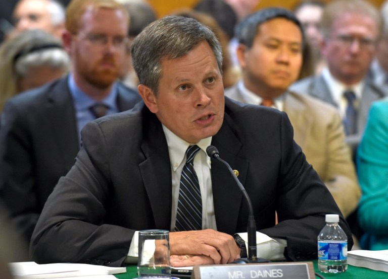 Steve Daines introduced a bill Thursday that would ban the transfer or release of Guantanamo Bay detainees until either the end of this year or enactment of the 2017 National Defense Authorization Act. (AP Photo)