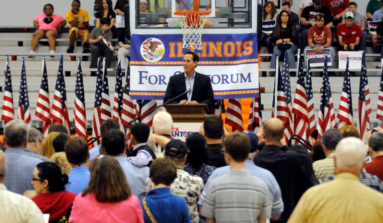Santorum, Romney fight to win Obama’s home state