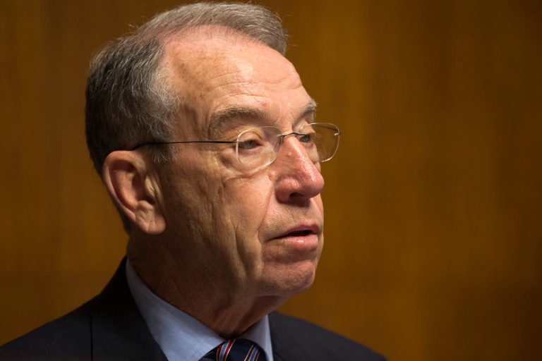 Sen. Chuck Grassley, R-Iowa,Â wants Treasury to explain why it awarded Bank of America an exclusive and lengthy contract to provide services to the prison system, without the company having to bid against other companies.Â (AP Photo/Jacquelyn Martin)