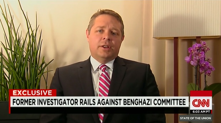 Bradley Podliska, said that he was fired from the committee after resisting internal attempts to target Clinton rather than investigate the 2012 Benghazi terror attack. (Image courtesy screenshot)
