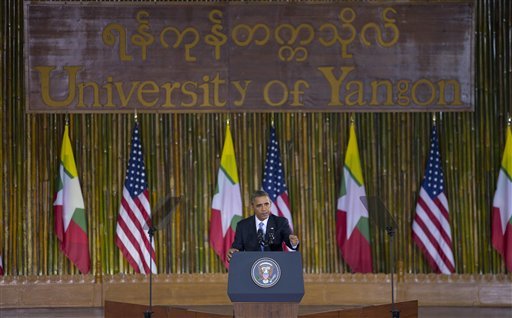 Obama in Burma: ‘I cannot just impose my will on Congress, even though sometimes I wish I could’