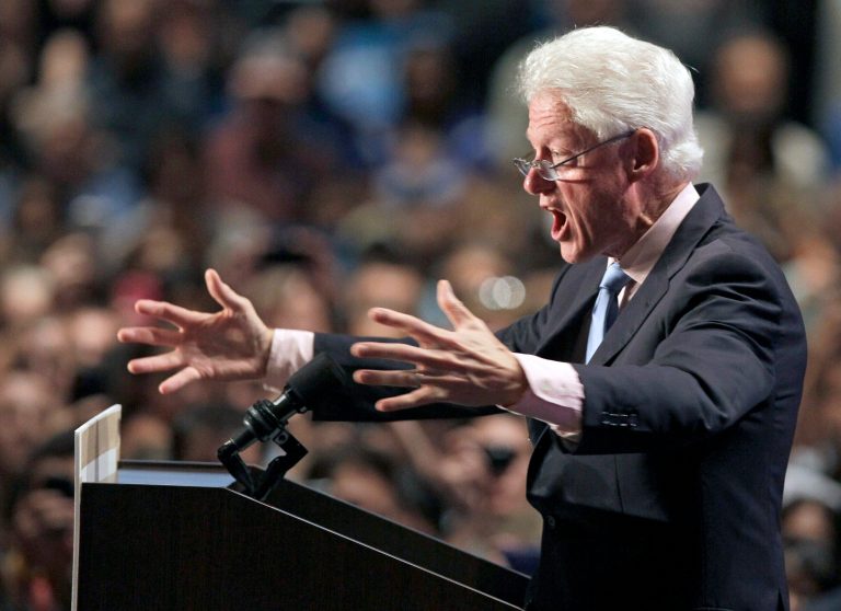Former President Bill Clinton speaks at a campaign event, Wednesday, Sept. 12, 2012, in Orlando, Fla., as he campaigns for President Barack Obama. (AP Photo/John Raoux)