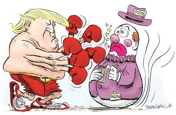 Editorial cartoon: Media bashing