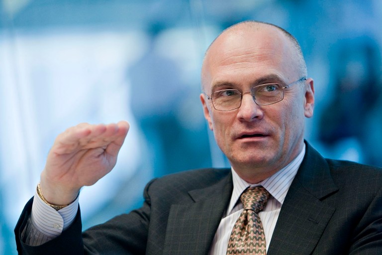 Andy Puzder, a 20-year veteran of the parent company of Hardee's and Carl's Jr., has faced allegations of sexism stemming from a series of racy cheeseburger commercials aired in 2005, as well as rumors of harassment at restaurants under his purview. (Daniel Acker/Bloomberg News)