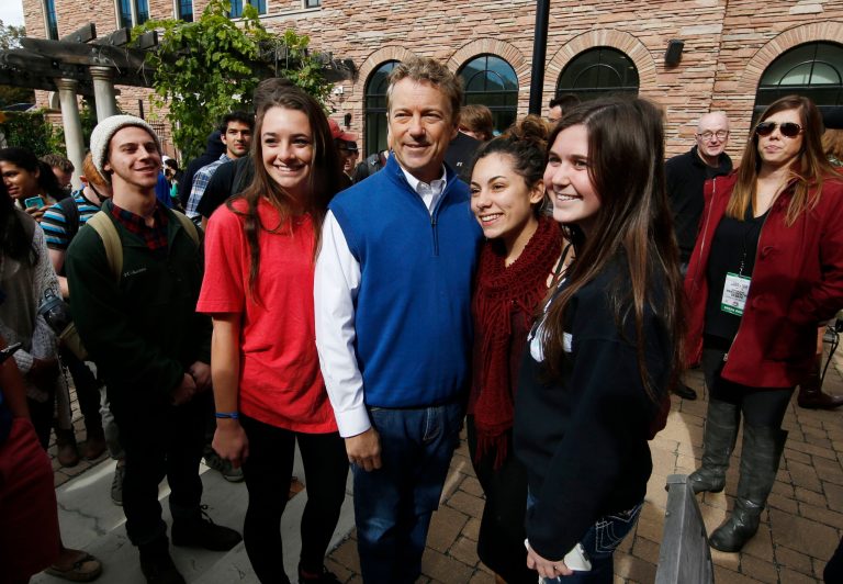 Republican presidential candidate and U.S. Sen. Rand Paul routinely assures his skeptics that his efforts to reach college-age voters will pay off in the primaries. (AP file photo/David Zalubowski)