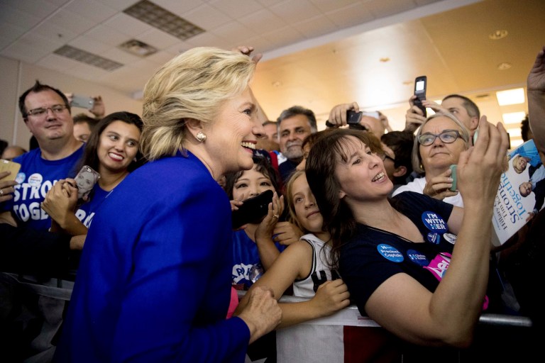 Clinton campaign is optimistic because of early votes cast by Hispanics it considers low propensity voters. (AP Photo/Andrew Harnik)