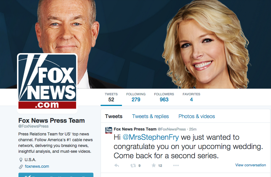 Fake Fox News Twitter account emerges after #FoxNewsFacts goes viral