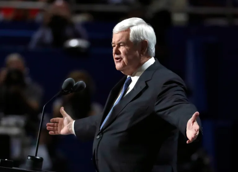 While Donald Trump at an event Monday, former Speaker Newt Gingrich wondered how 