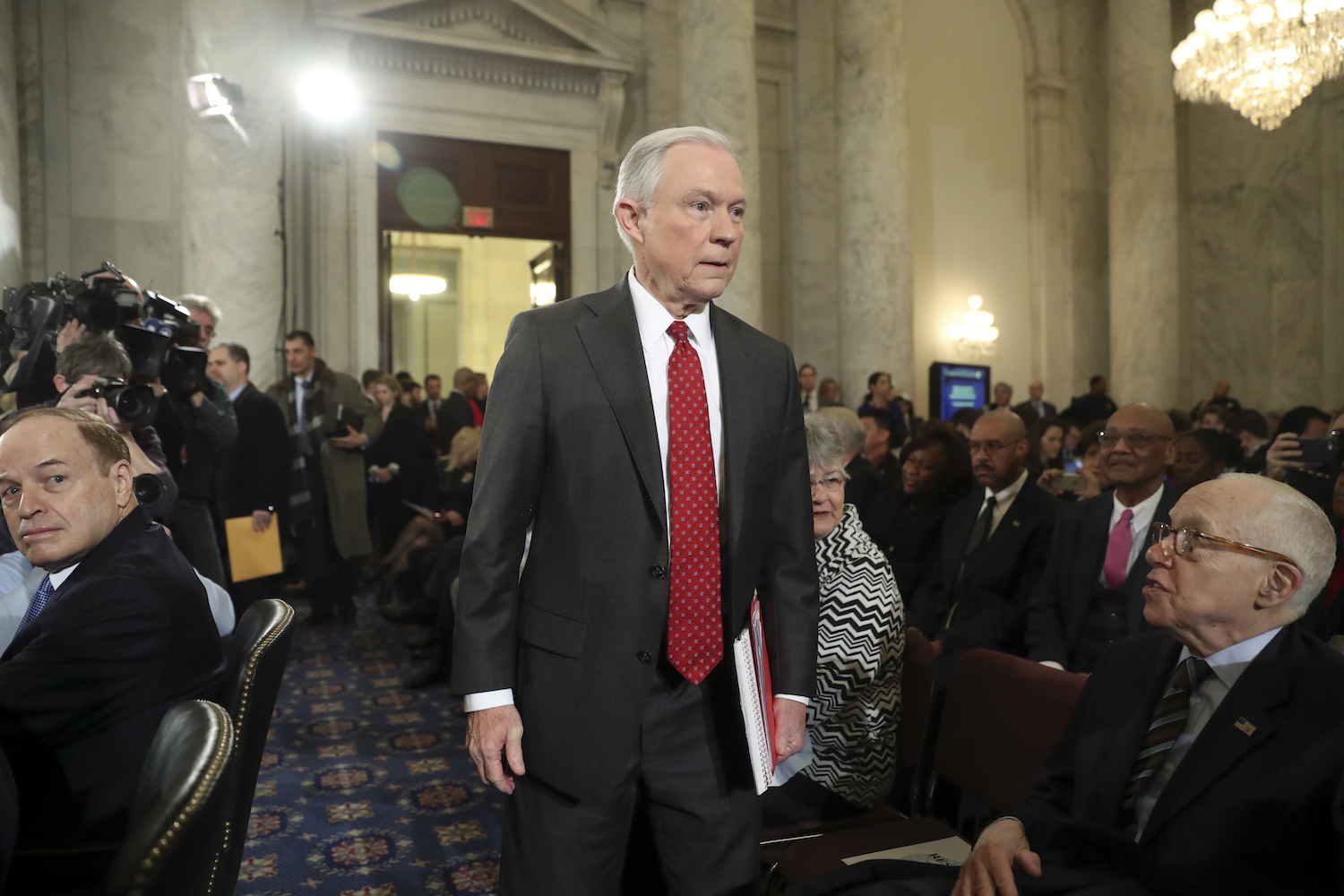 Feinstein lectures Sessions to distance from Trump as attorney general