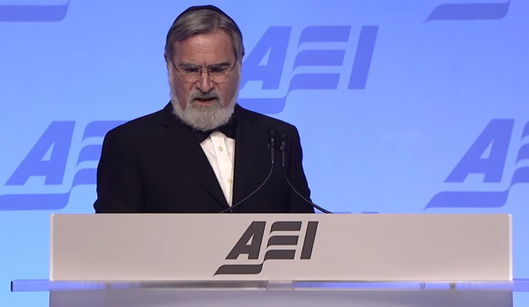 Lord Jonathan Sacks decried both the rise of 