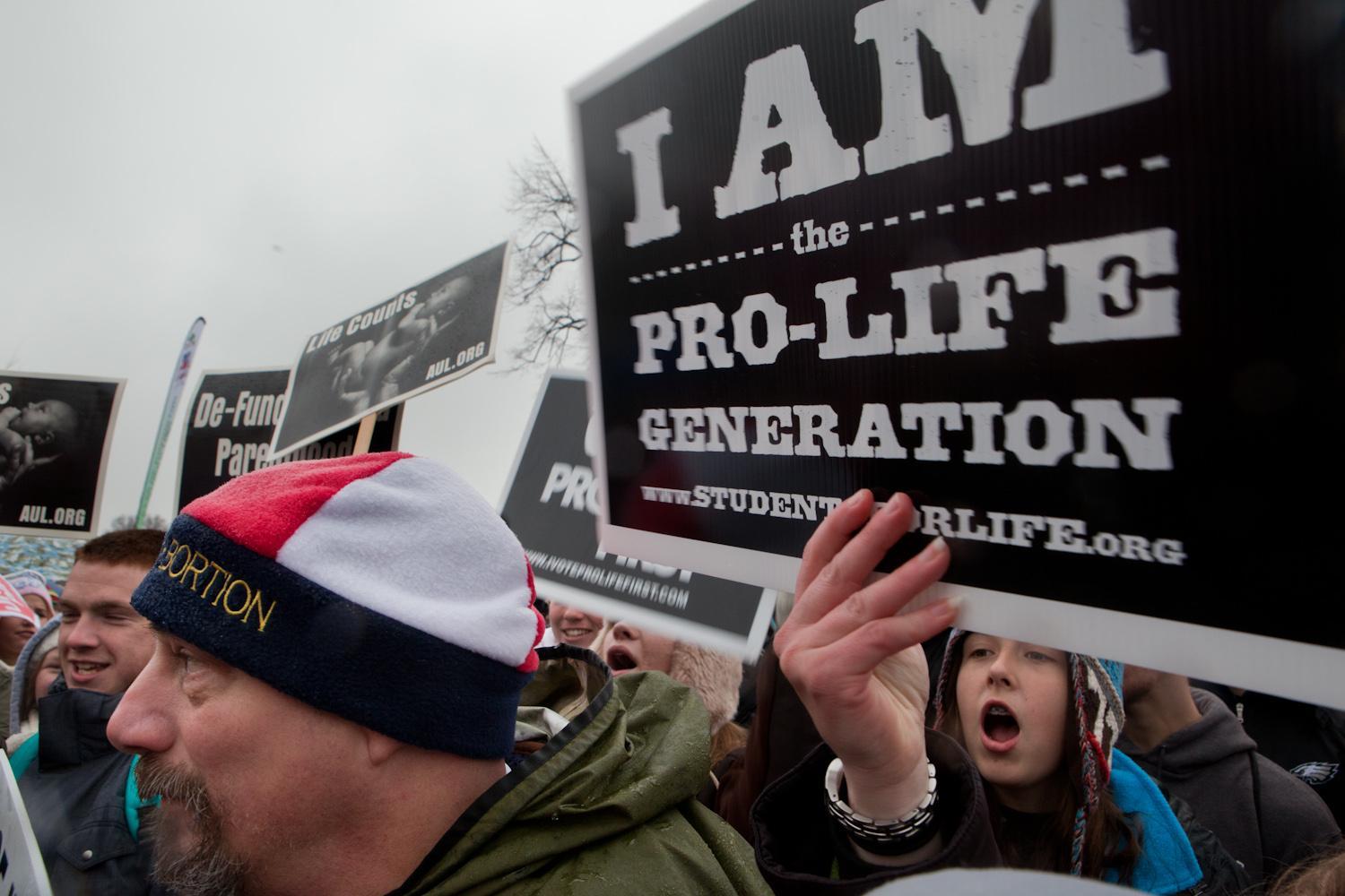 Pro-life demonstrators march on Supreme Court