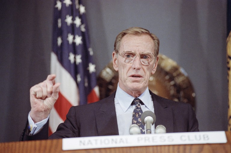 The grandfather of Charlie Keating IV, Charles H. Keating Jr., who died in 2014 at age 90, was the notorious financier who served prison time for his role in the costliest savings and loan failure of the 1980s. (AP Photo/Ron Edmonds)