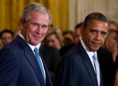 Obama fights George W. Bush for spotlight on Africa trip