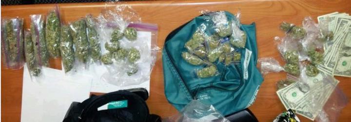 Traffic stop triggers seizure of drugs, gun and cash