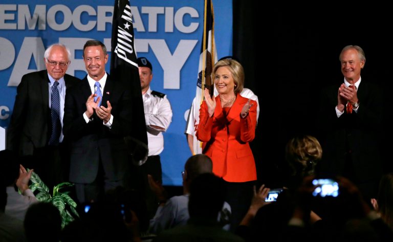 Martin OÃ¢â¬â¢Malley and Bernie Sanders argued that the Democrats should have more debates. (AP Photo)Â 