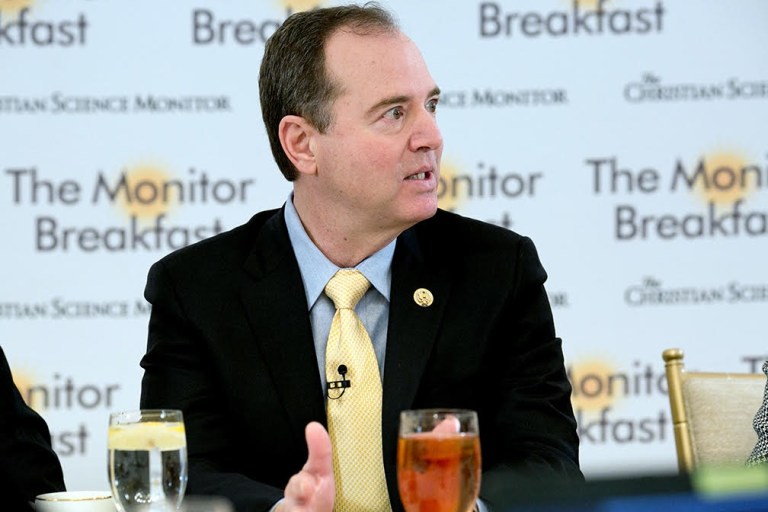 Rep. Adam Schiff. Photo by Michael Bonfigli/The Christian Science Monitor