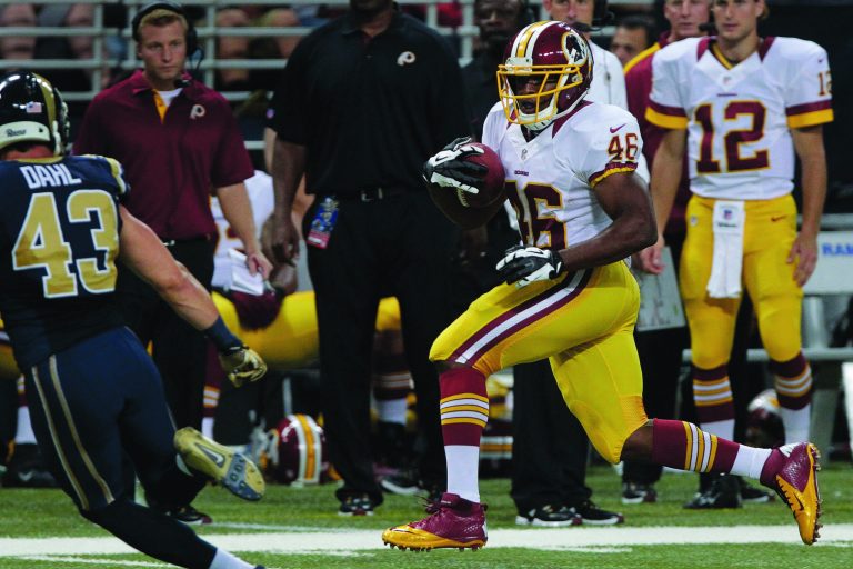Seth Perlman/AP
Redskins running back Alfred Morris has scored three touchdowns so far this season.
