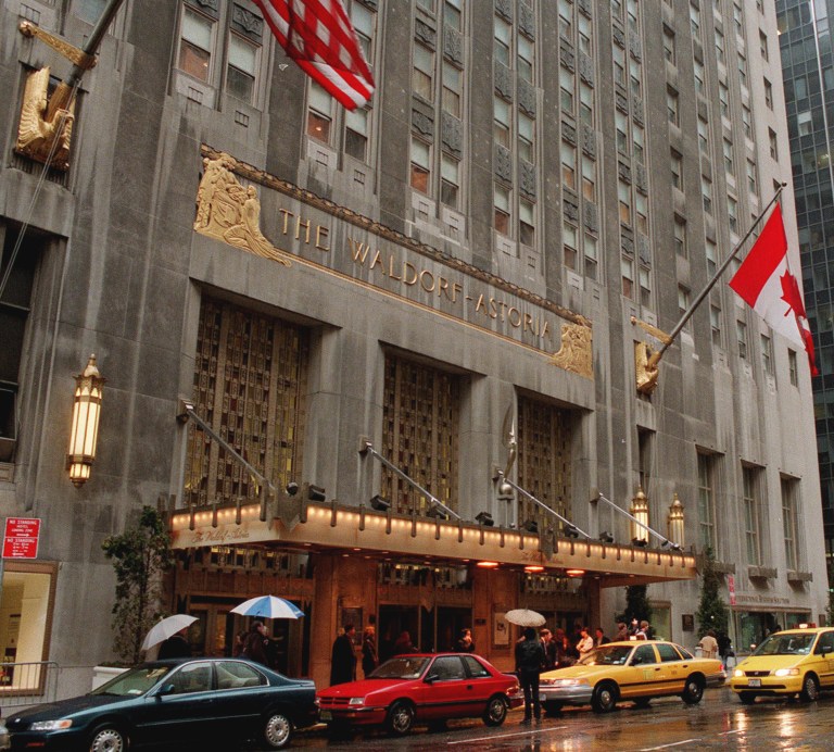 President Obama will not be staying at the Waldorf Astoria, his usual posh Manhattan digs, when he travels to New York Friday night for a fundraiser and a Broadway show with his daughters. (AP Photo)Â 