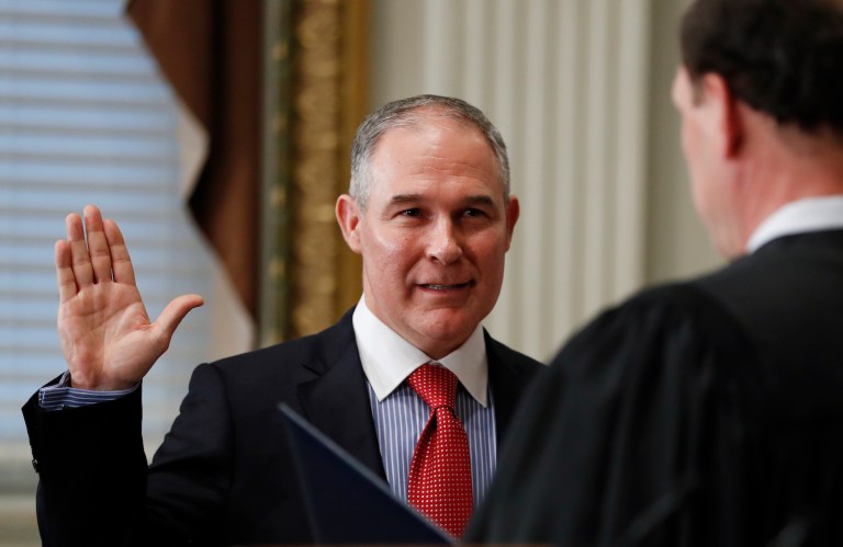The request comes as President Trump is looking to slash the EPA's budget by 31 percent in fiscal 2018. (AP Photo/Carolyn Kaster)