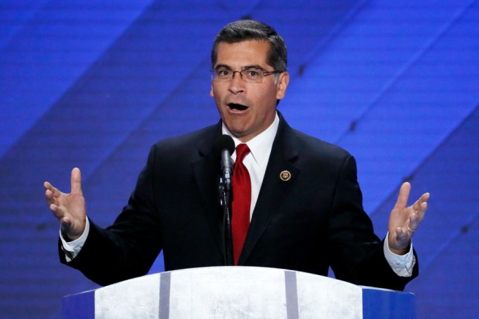 I think it would be very revealing for Donald Trump to release his college transcript. Who here thinks he did as well as he says he did?" Xavier Becerra asked. (AP Photo)
