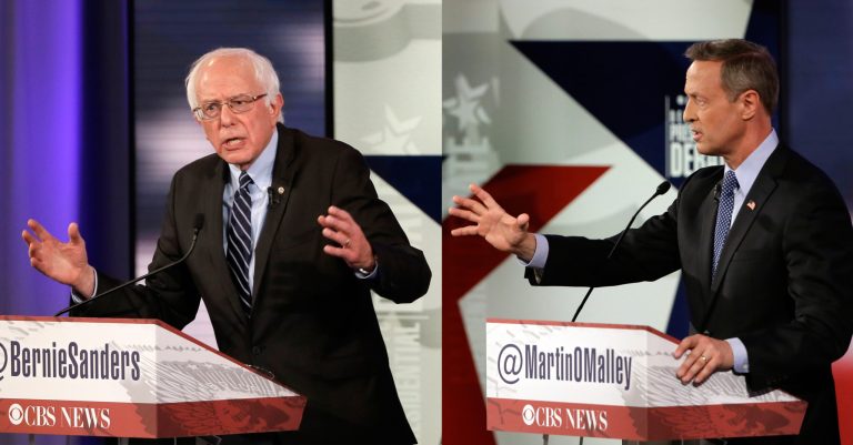 Vermont Sen. Bernie Sanders shot back at former Maryland Gov. Martin O'Malley telling him that he shouldn't be lecturing him on guns given the gun violence issues currently plaguing Baltimore. (AP Photos)